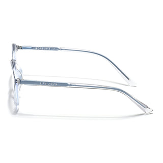 Eyejack Minimals Blue & Clear Round Eyeglasses for Men & Women (A10FCL1370-C4)