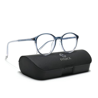 Eyejack Minimals Blue & Clear Round Eyeglasses for Men & Women (A10FCL1370-C4)