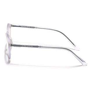 Eyejack Minimals Transparent Grey Round Eyeglasses for Men & Women (A10FCL1371-C5)