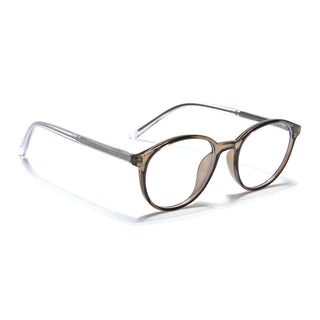 Eyejack Minimals Brown Round Eyeglasses for Men & Women (A10FCL1373-C7)