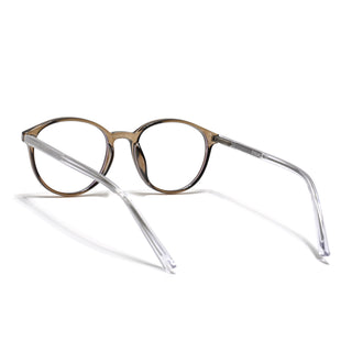 Eyejack Minimals Brown Round Eyeglasses for Men & Women (A10FCL1373-C7)