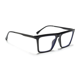 Eyejack Essentials Shine Black Square Eyeglasses for Men & Women (B01FCL1374-C1)