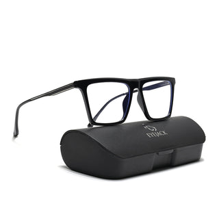 Eyejack Essentials Shine Black Square Eyeglasses for Men & Women (B01FCL1374-C1)