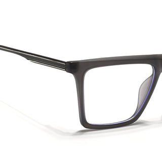 Eyejack Essentials Matt Grey Square Eyeglasses for Men & Women (B01FCL1375-C2)