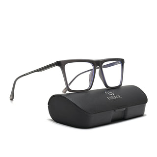 Eyejack Essentials Matt Grey Square Eyeglasses for Men & Women (B01FCL1375-C2)