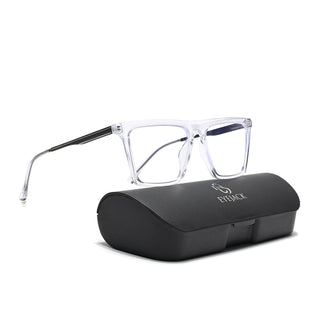 Eyejack Essentials Transparent Square Eyeglasses for Men & Women (B01FCL1376-C3)