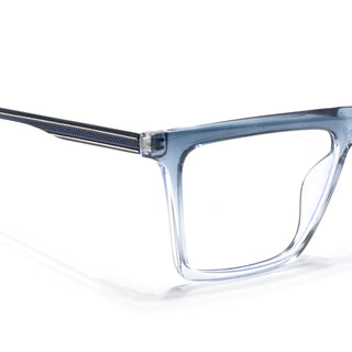 Eyejack Essentials Blue & Clear Square Eyeglasses for Men & Women (B01FCL1377-C4)