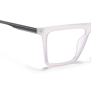 Eyejack Essentials Transparent Grey Square Eyeglasses for Men & Women (B01FCL1378-C5)