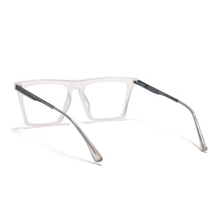 Eyejack Essentials Transparent Grey Square Eyeglasses for Men & Women (B01FCL1378-C5)