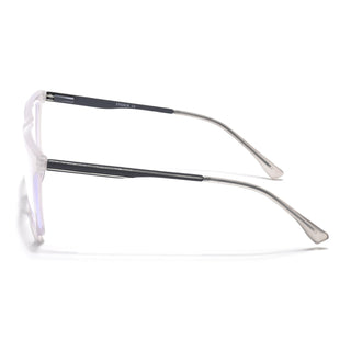 Eyejack Essentials Transparent Grey Square Eyeglasses for Men & Women (B01FCL1378-C5)