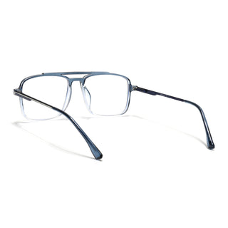 Eyejack Essentials Blue & Clear Wayfarer Eyeglasses for Men & Women (B02FCL1384-C4)