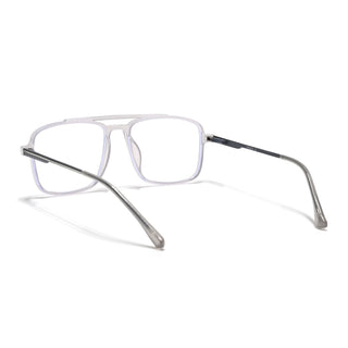 Eyejack Essentials Transparent Grey Wayfarer Eyeglasses for Men & Women (B02FCL1385-C5)