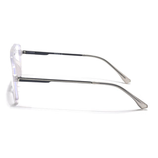 Eyejack Essentials Transparent Grey Wayfarer Eyeglasses for Men & Women (B02FCL1385-C5)