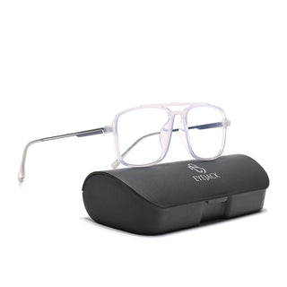 Eyejack Essentials Transparent Grey Wayfarer Eyeglasses for Men & Women (B02FCL1385-C5)