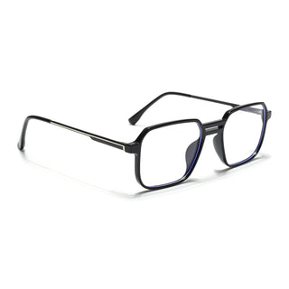 Eyejack Essentials Shine Black Square Eyeglasses for Men & Women (B03FCL1388-C1)