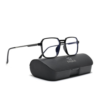 Eyejack Essentials Shine Black Square Eyeglasses for Men & Women (B03FCL1388-C1)