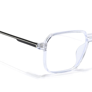 Eyejack Essentials Transparent Square Eyeglasses for Men & Women (B03FCL1390-C3)