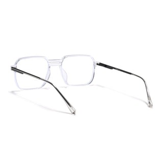 Eyejack Essentials Transparent Square Eyeglasses for Men & Women (B03FCL1390-C3)