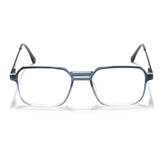 Eyejack Essentials Blue & Clear Square Eyeglasses for Men & Women (B03FCL1391-C4)