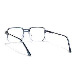 Eyejack Essentials Blue & Clear Square Eyeglasses for Men & Women (B03FCL1391-C4)