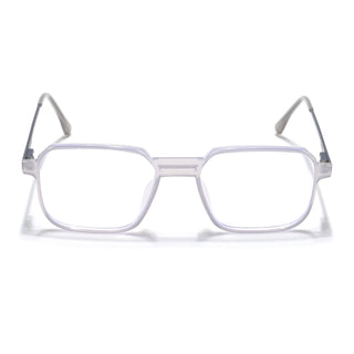 Eyejack Essentials Transparent Grey Square Eyeglasses for Men & Women (B03FCL1392-C5)