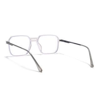 Eyejack Essentials Transparent Grey Square Eyeglasses for Men & Women (B03FCL1392-C5)