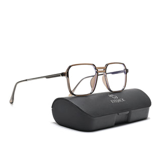 Eyejack Essentials Brown Square Eyeglasses for Men & Women (B03FCL1394-C7)