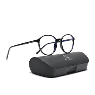 Eyejack Essentials Shine Black Round Eyeglasses for Men & Women (B04FCL1395-C1)