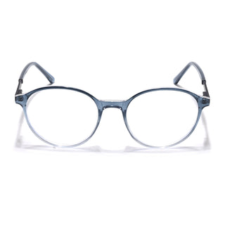 Eyejack Essentials Blue & Clear Round Eyeglasses for Men & Women (B04FCL1398-C4)