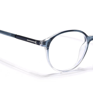 Eyejack Essentials Blue & Clear Round Eyeglasses for Men & Women (B04FCL1398-C4)