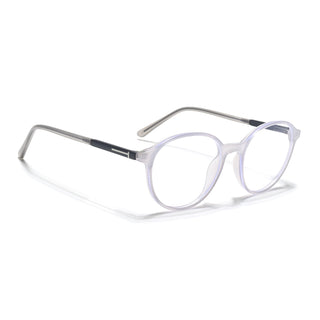 Eyejack Essentials Transparent Grey Round Eyeglasses for Men & Women (B04FCL1399-C5)