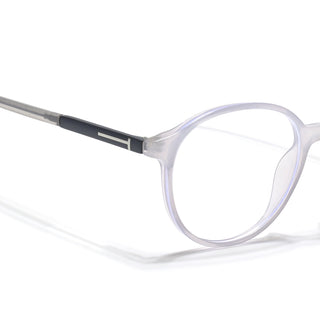 Eyejack Essentials Transparent Grey Round Eyeglasses for Men & Women (B04FCL1399-C5)