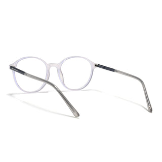 Eyejack Essentials Transparent Grey Round Eyeglasses for Men & Women (B04FCL1399-C5)