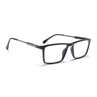 Eyejack Essentials Shine Black Rectangle Eyeglasses for Men & Women (B05FCL1402-C1)