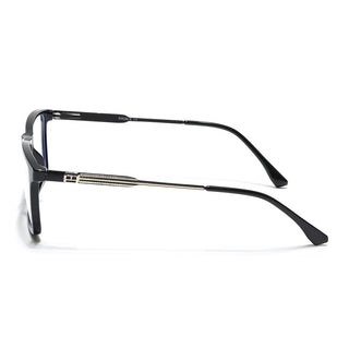 Eyejack Essentials Shine Black Rectangle Eyeglasses for Men & Women (B05FCL1402-C1)