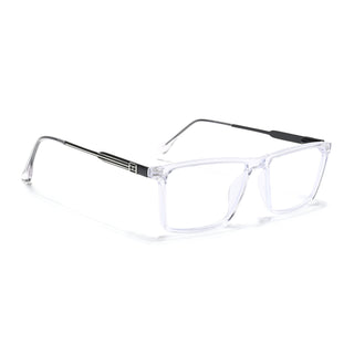 Eyejack Essentials Transparent Rectangle Eyeglasses for Men & Women (B05FCL1404-C3)