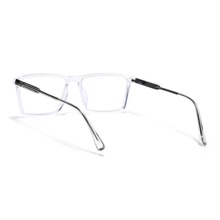 Eyejack Essentials Transparent Rectangle Eyeglasses for Men & Women (B05FCL1404-C3)