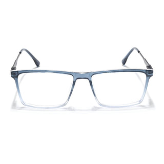 Eyejack Essentials Blue & Clear Rectangle Eyeglasses for Men & Women (B05FCL1405-C4)