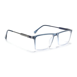 Eyejack Essentials Blue & Clear Rectangle Eyeglasses for Men & Women (B05FCL1405-C4)