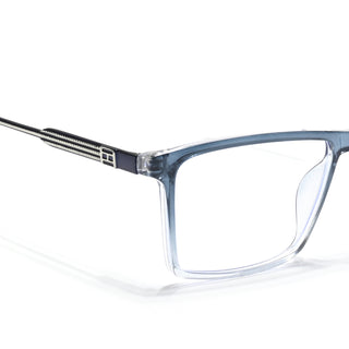 Eyejack Essentials Blue & Clear Rectangle Eyeglasses for Men & Women (B05FCL1405-C4)