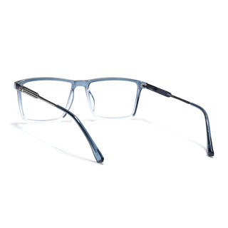 Eyejack Essentials Blue & Clear Rectangle Eyeglasses for Men & Women (B05FCL1405-C4)