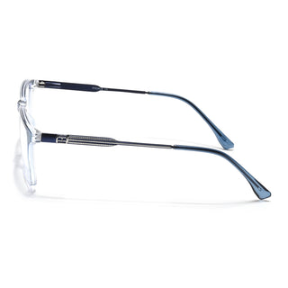 Eyejack Essentials Blue & Clear Rectangle Eyeglasses for Men & Women (B05FCL1405-C4)