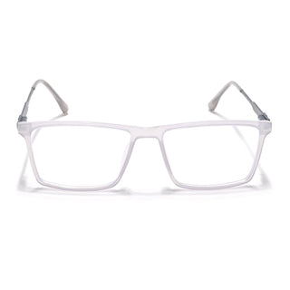 Eyejack Essentials Transparent Grey Rectangle Eyeglasses for Men & Women (B05FCL1406-C5)