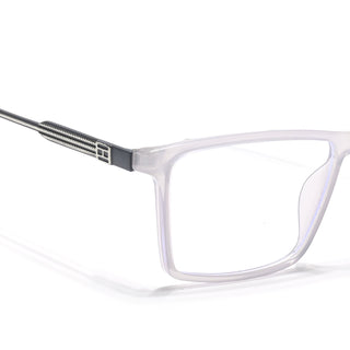 Eyejack Essentials Transparent Grey Rectangle Eyeglasses for Men & Women (B05FCL1406-C5)