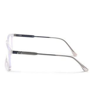 Eyejack Essentials Transparent Grey Rectangle Eyeglasses for Men & Women (B05FCL1406-C5)