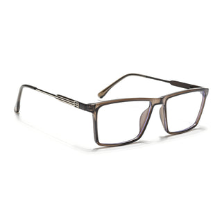 Eyejack Essentials Brown Rectangle Eyeglasses for Men & Women (B05FCL1408-C7)