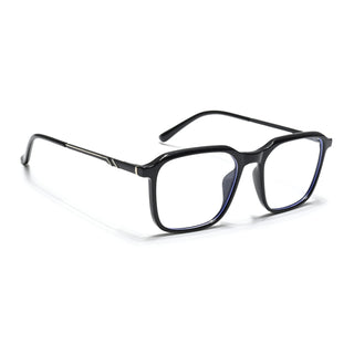 Eyejack Essentials Shine Black Square Eyeglasses for Men & Women (B06FCL1409-C1)