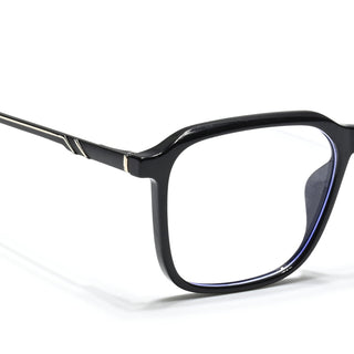 Eyejack Essentials Shine Black Square Eyeglasses for Men & Women (B06FCL1409-C1)