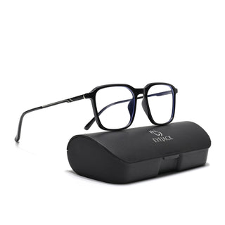 Eyejack Essentials Shine Black Square Eyeglasses for Men & Women (B06FCL1409-C1)