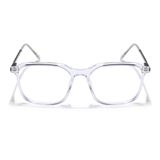 Eyejack Essentials Transparent Square Eyeglasses for Men & Women (B06FCL1411-C3)